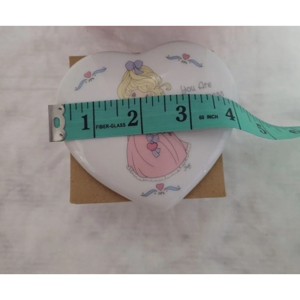Vintage 1995 Precious Moments Jewelry Box Heart Shaped White Pink (NEW)